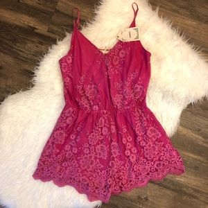 Lace Spaghetti Strap Romper